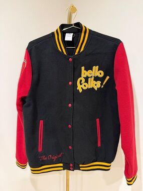 Disney Mickey and Pluto Varsity Jacket with Yellow Script Patch Unisex